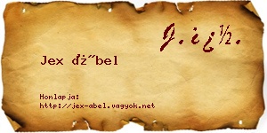 Jex Ábel névjegykártya