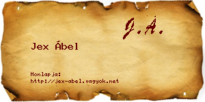 Jex Ábel névjegykártya